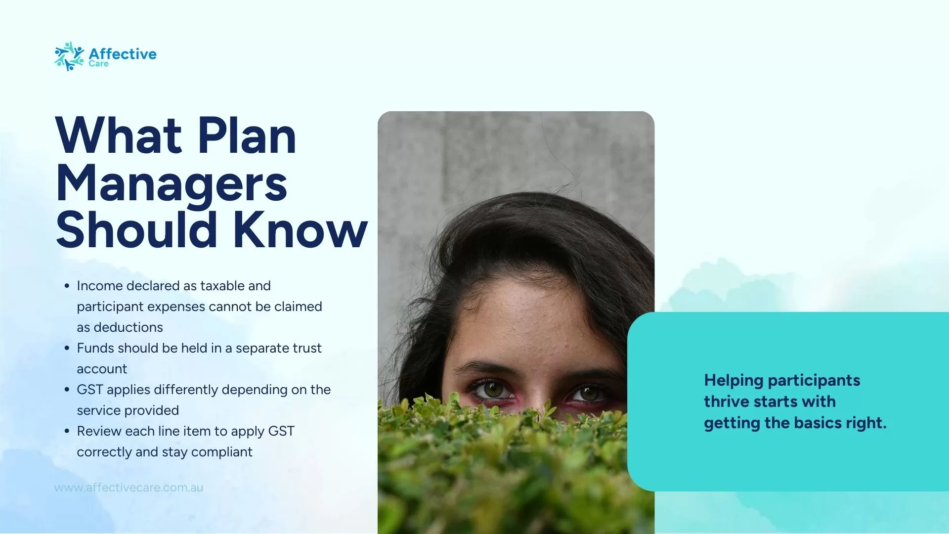 What Plan Managers Need to Know 